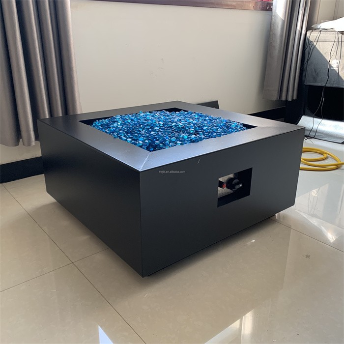 Outdoor Rectangle Gas Firepit With Fireplace