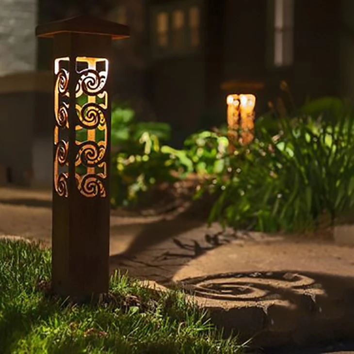 Paletto luminoso a led quadrato per esterno
