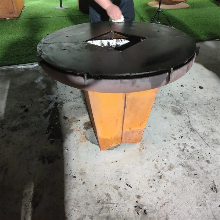 Panoramic Grilling Experience For Outdoor Aficionados Corten Steel BBQ Grill