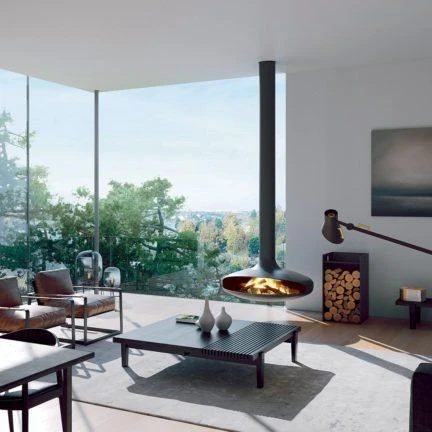 White Wall Mounted Real Fire