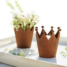 Fioriere 2 pezzi 16,5"x15,7"x15,4" in acciaio corten