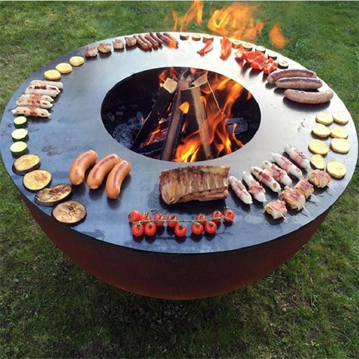 Corten Round Bbq Grills